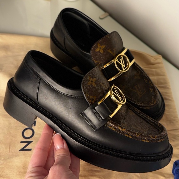 Louis Vuitton loafers, size 38, black and brown - Picture 4 of 7